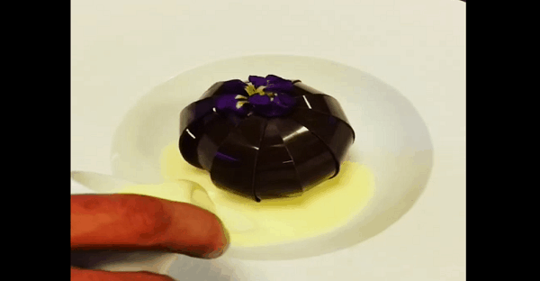 vidéo d'un dessert au chocolat en fleur