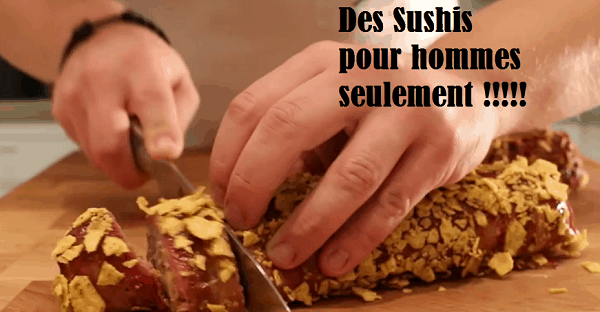 vidéo sushis pour hommes seulement