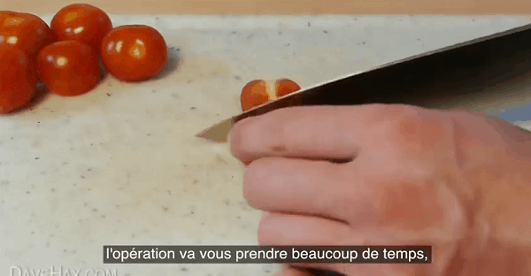 comment couper des tomates cerises